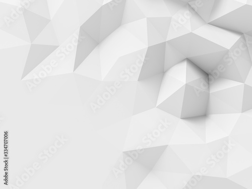Abstract white polygonal background 