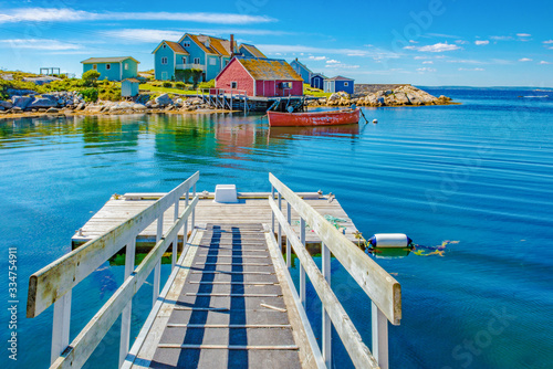 CANADA, NOVA SCOTIA. The fishing village Blue Rock is a favourite tourist destination at the Atlantic coast
