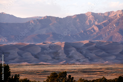 Sunset at Great Sand Dunes National Park during fall in Colorado