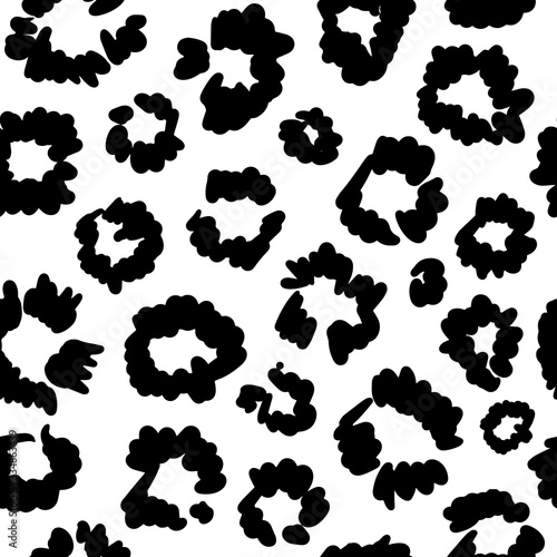 Animal seamless pattern. Mammals Fur. Print skin. Predator Camouflage. Leopard Cheetah Jaguar. Printable Background. Vector illustration.