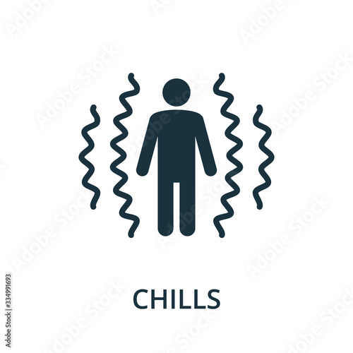 Chills icon. Simple illustration from coronavirus collection. Creative Chills icon for web design, templates, infographics and more