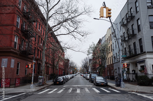 Coronavirus Covid 19 New York City Brooklyn Williamsburg Buildings Empty Street View