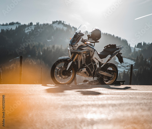 2020 Africa twin in Alps