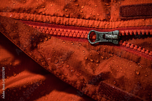 Rain Wet Zipper Orange Raincoat