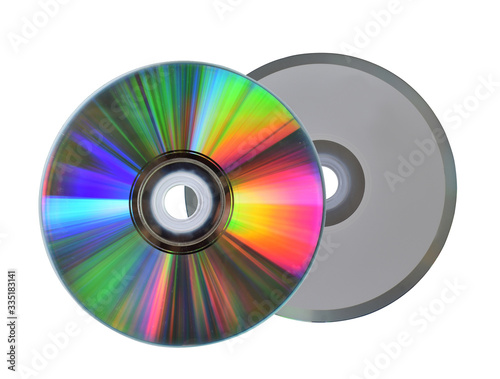 cd dvd isolated on white