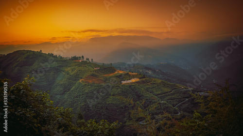 Beautiful early morning scene outside Bomdila