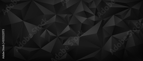 Modern black metal low poly backdrop