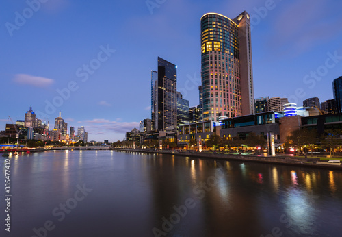 Dusk over Yarra River, Melbourne