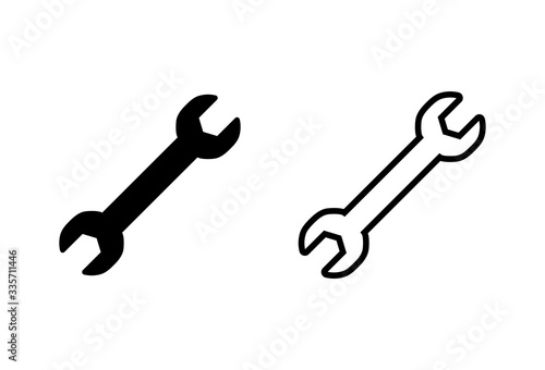 wrench icons set. Wrench vector icon. Spanner symbol