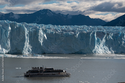 cruise ship in perito moreno glacier argentina patagonia