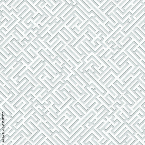 Abstract geometric seamless pattern. Maze. Labyrinth.