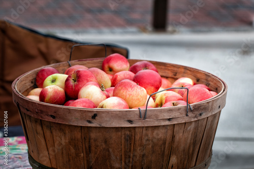 red apples in a basket