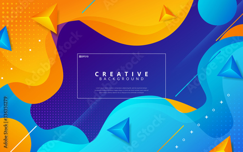 Dynamic texture background with fluid shapes modern concept. Creative geometric wallpaper. Vector illustration
