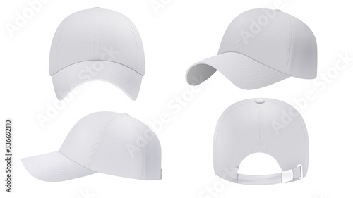 White cap Mockup, realistic style