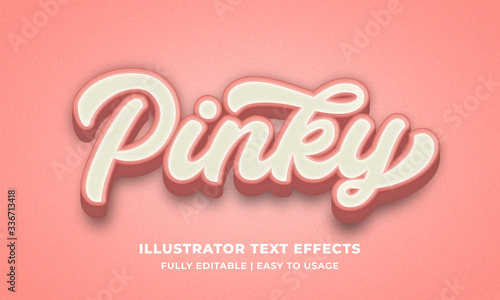 Pink Bold 3d Text Effect