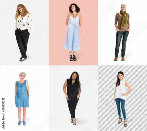 Diverse people mockup collection
