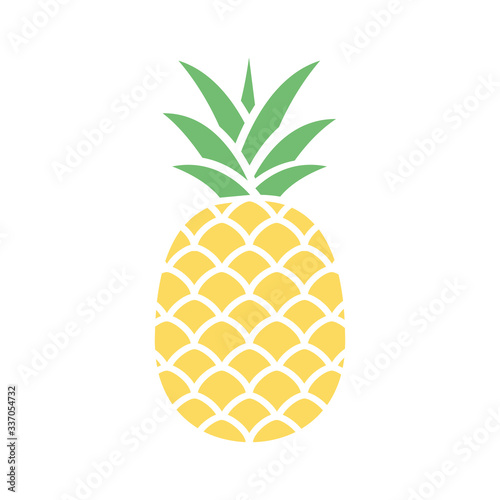 Pineapple colorful icon isolated on white