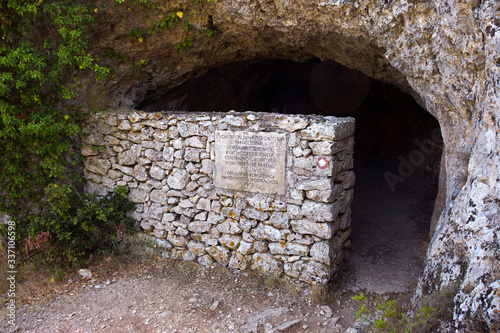 Cave on Vis island where Josip Broz Tito was hiding in World War 2