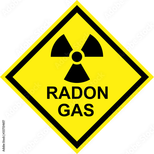 Yellow radiation hazard due to Radon Gas