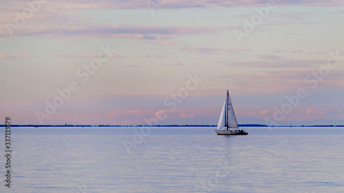 Sailboat in the bay of Trieste