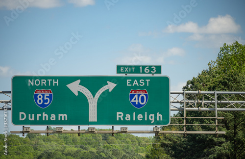 Raleigh and Durham, NC, Interstate Highway Signs