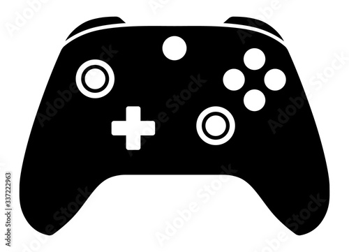 Advance game controller or gamepad flat vector icon for gaming apps and websites