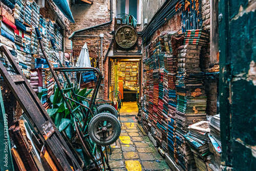 Aqua Alta Bookshop, Venice, Italy