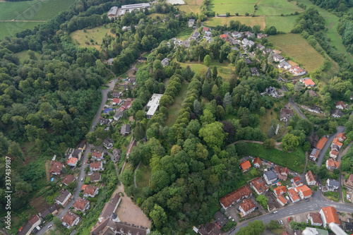 Luftbild: Blick auf Bensheim - Landschaft an der hessischen Bergstrasse