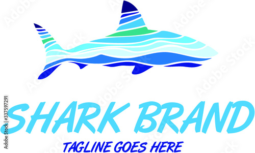 Rekin logo koncepcja