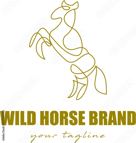 Dziki koń logo koncepcja