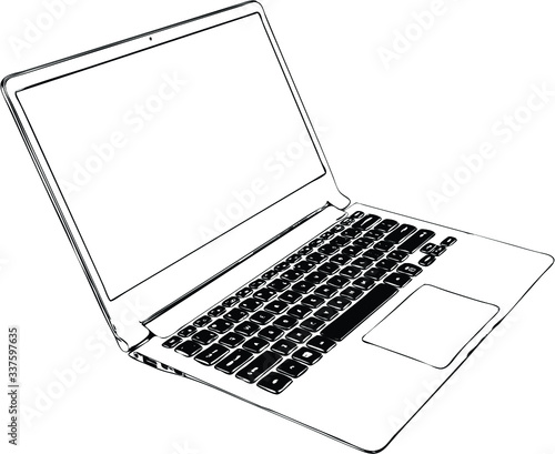 Laptop obrys ilustracja