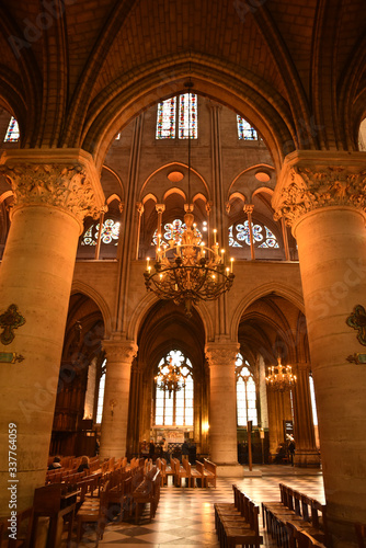 Voûtes gothiques de Notre-Dame de Paris, France