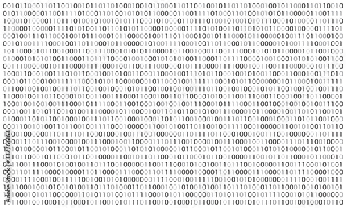 Digital binary code background. Matrix style program. Random falling numbers.