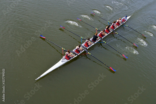 Octuple scull (8x) always coxed, mainly for juniors and exhibition