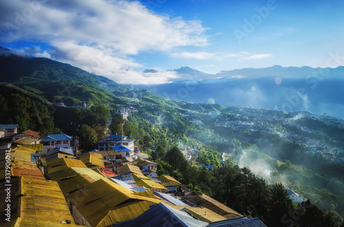 Valleys of Tawang seen from the Tawang Buddhist Monastery