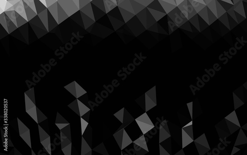 Dark Silver, Gray vector low poly texture. A sample with polygonal shapes. Completely new design for your business.
