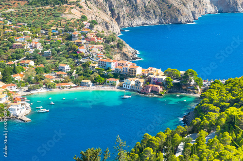 Beautiful view of Assos Village - Kefalonia, Ionian Islands - Greece