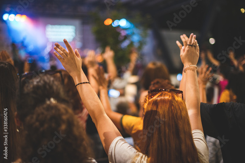 Christian congregation worship God together