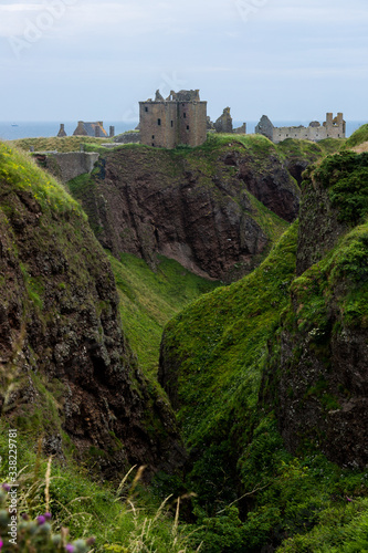 ruins of ancient castle, coast of Scotland