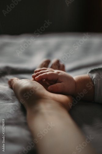 baby's hand in mother's hand