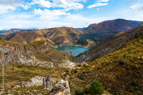 Landscapes of National park Sierra Nevada mountains near Malaga and Granada, Andalusia, Spain