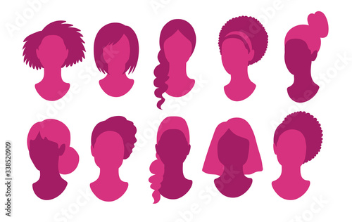Profile pictures avatars vector illustrations
