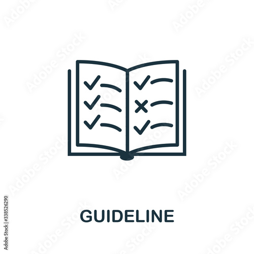 Guideline icon. Simple element from regulation collection. Filled Guideline icon for templates, infographics and more