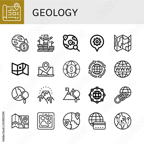 geology icon set