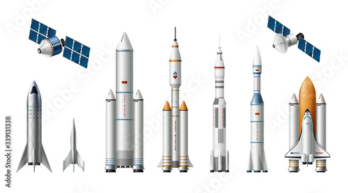 Rocket Spacecrafts Realistic Set