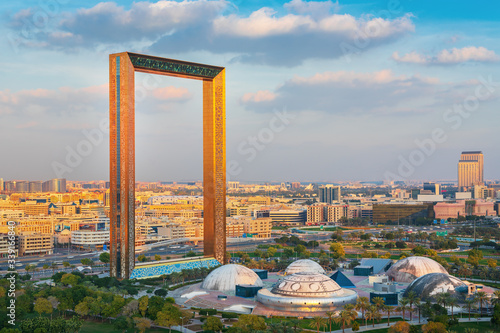 Dubai Frame - famous attraction in Dubai city, United Arab Emirates