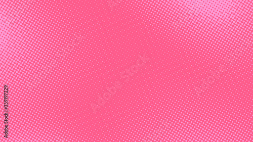Pink pop art background in retro comic style with halftone dotted design, vector illustration eps10