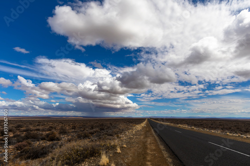 Clouds and rain in the distance in the Karoo