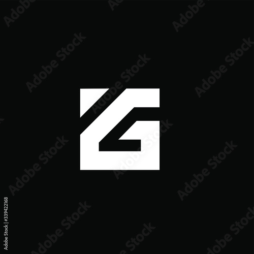 g 6 initial black logo icon design