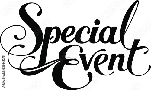 Special Event - custom calligraphy text